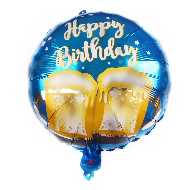 Birthday Cute Modern Style Letter Color Block Aluminum Film Birthday Balloons