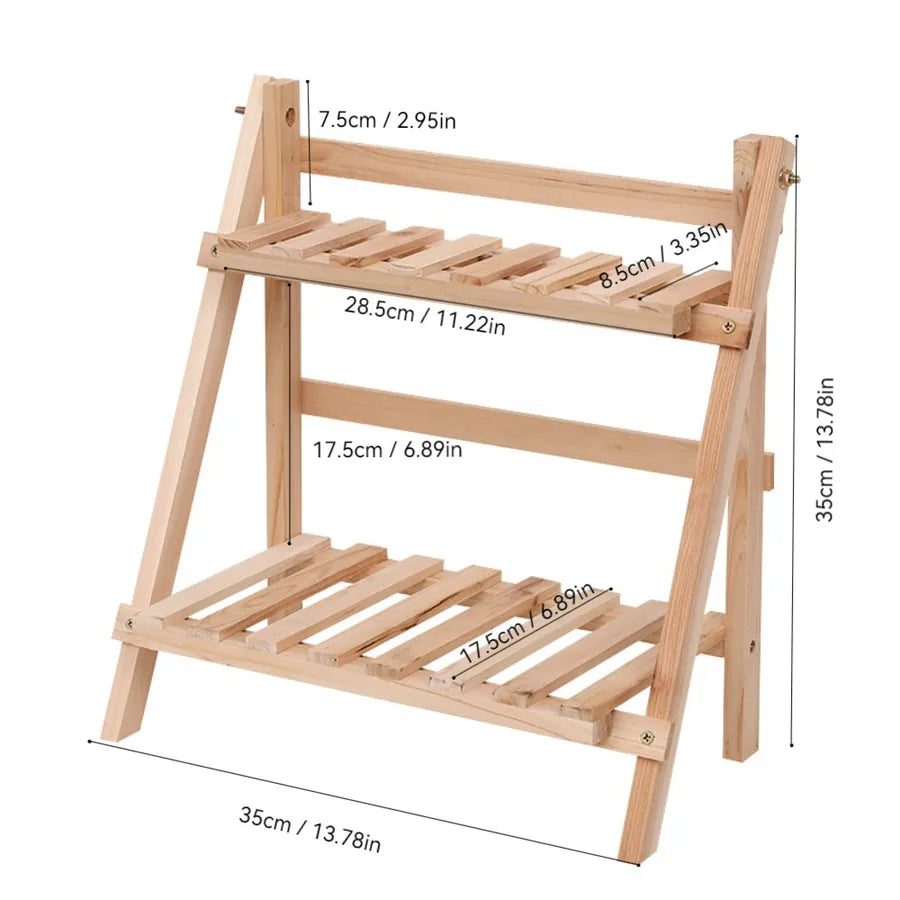 Casual Elegant Pastoral Solid Color Wood Storage Rack