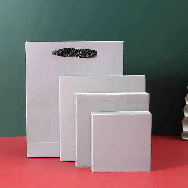 simple style solid color paper jewelry packaging bags