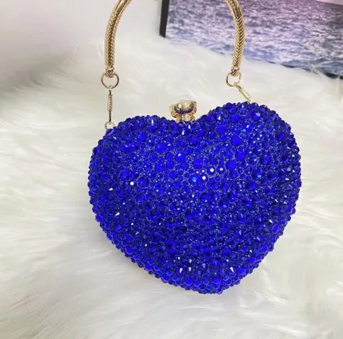 Red Black Rose Gold pu Heart Shape Heart-shaped Evening Bags