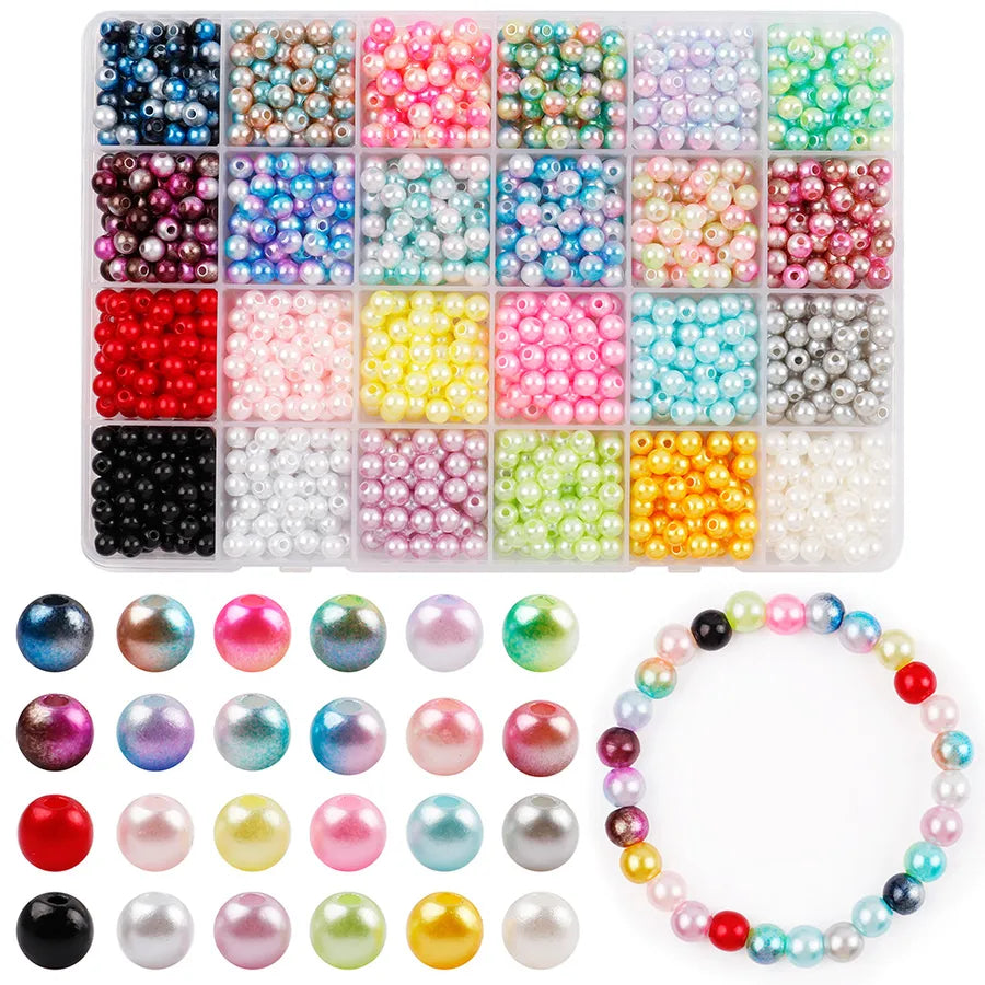 1 Set Diameter 6 mm ABS Round Beads