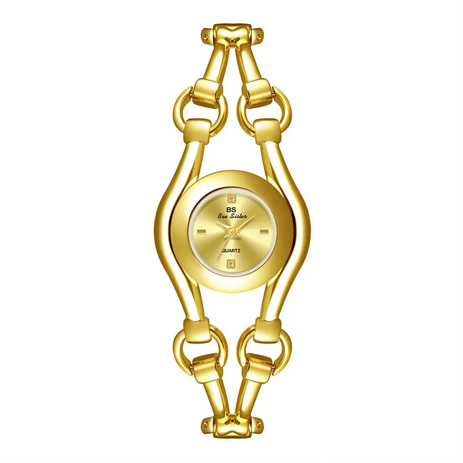 Retro Classic Style Solid Color Jewelry Buckle Quartz Watch