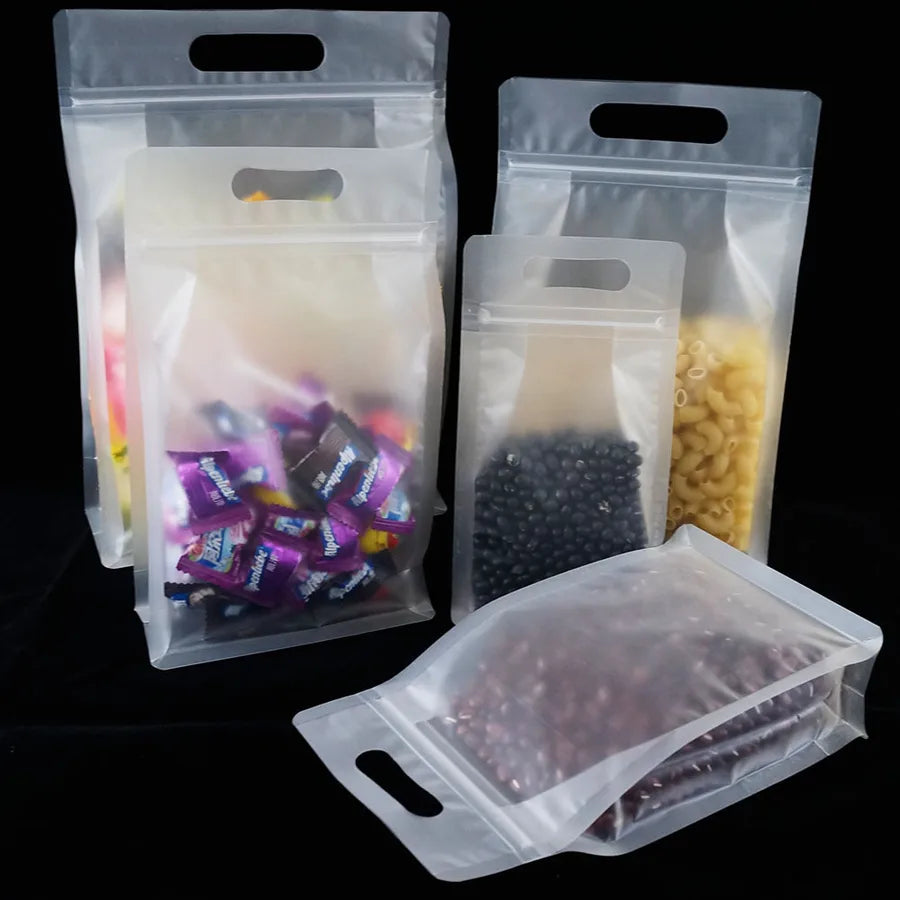 simple style solid color plastic food packaging bag