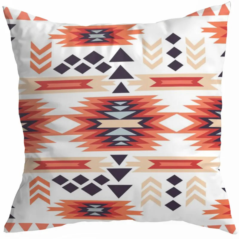vacation sweet geometric stripe solid color linen fibre peach skin pillow cases