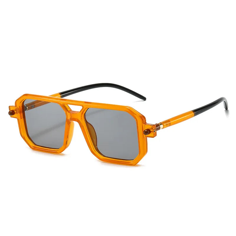basic streetwear geometric ac square full frame men's sunglasses