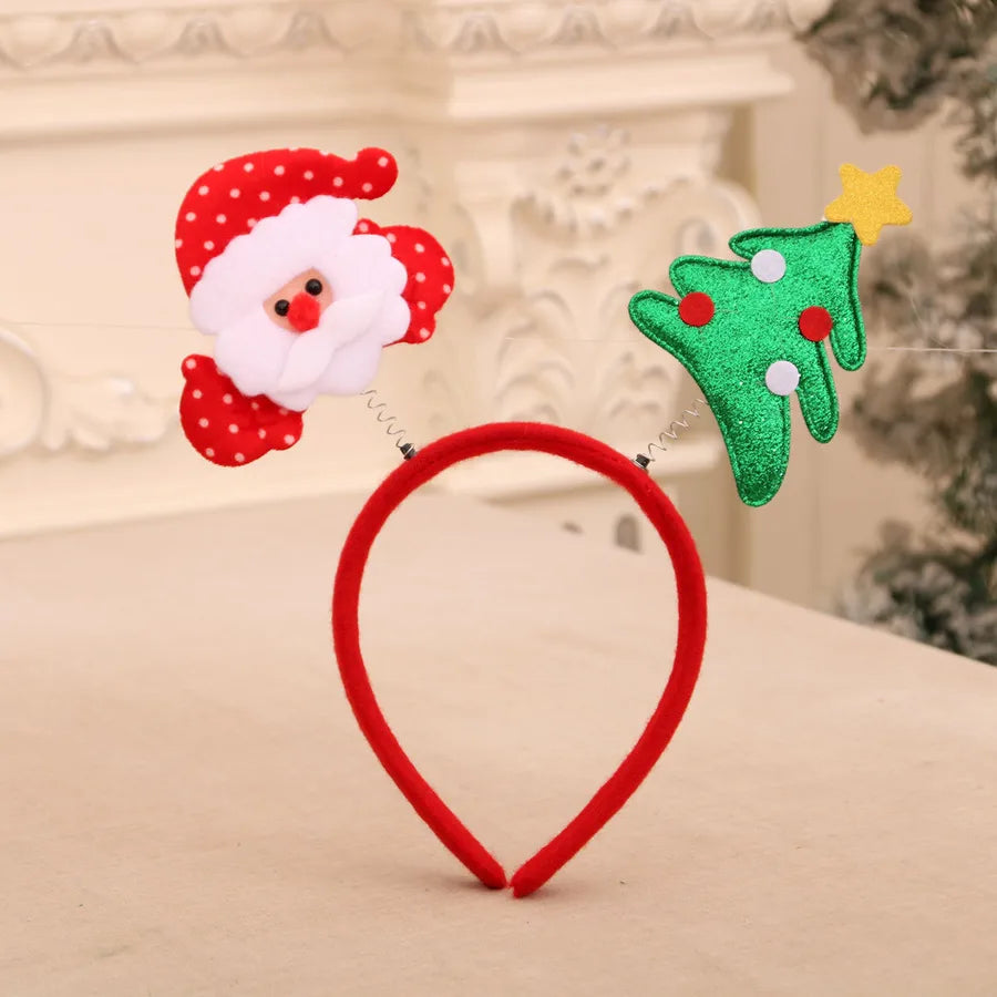 Christmas Cute Snowman Antlers Elk Nonwoven Party Festival Hair Band Costume Props Party Accessories