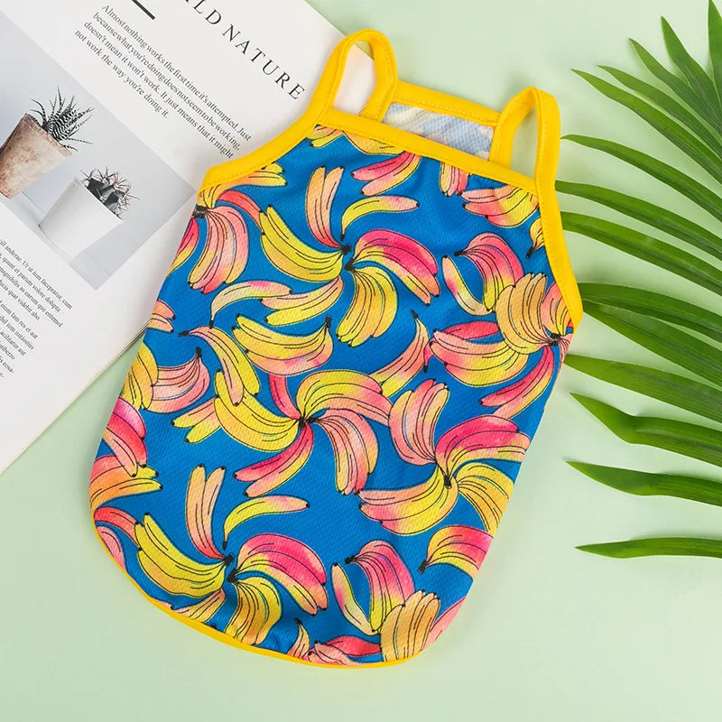 cute sweet polyester cartoon fruit pet clothing