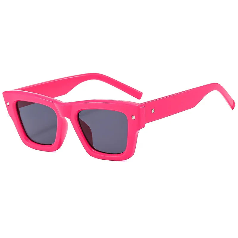 classic style solid color pc square full frame men's sunglasses