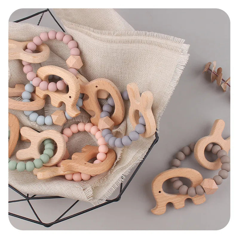 Cute Elephant Beech Silica Gel Baby Accessories