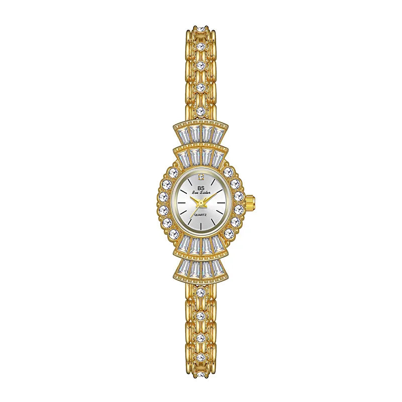 Glam Shiny Solid Color Jewelry Buckle Quartz Watch