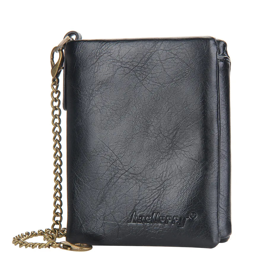 men's geometric buckle wallets