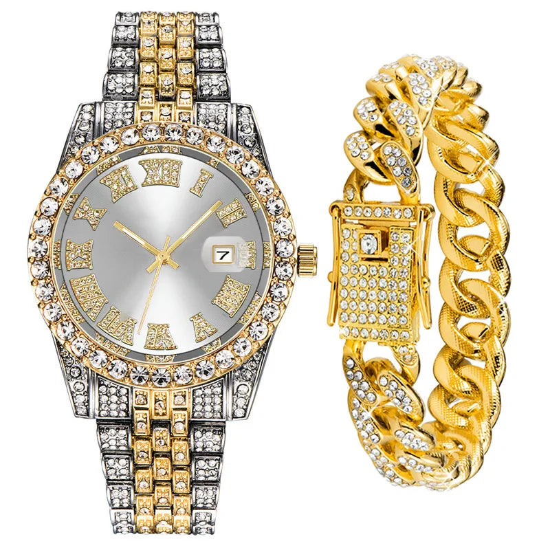fashion color block butterfly double snap quartz women's watches