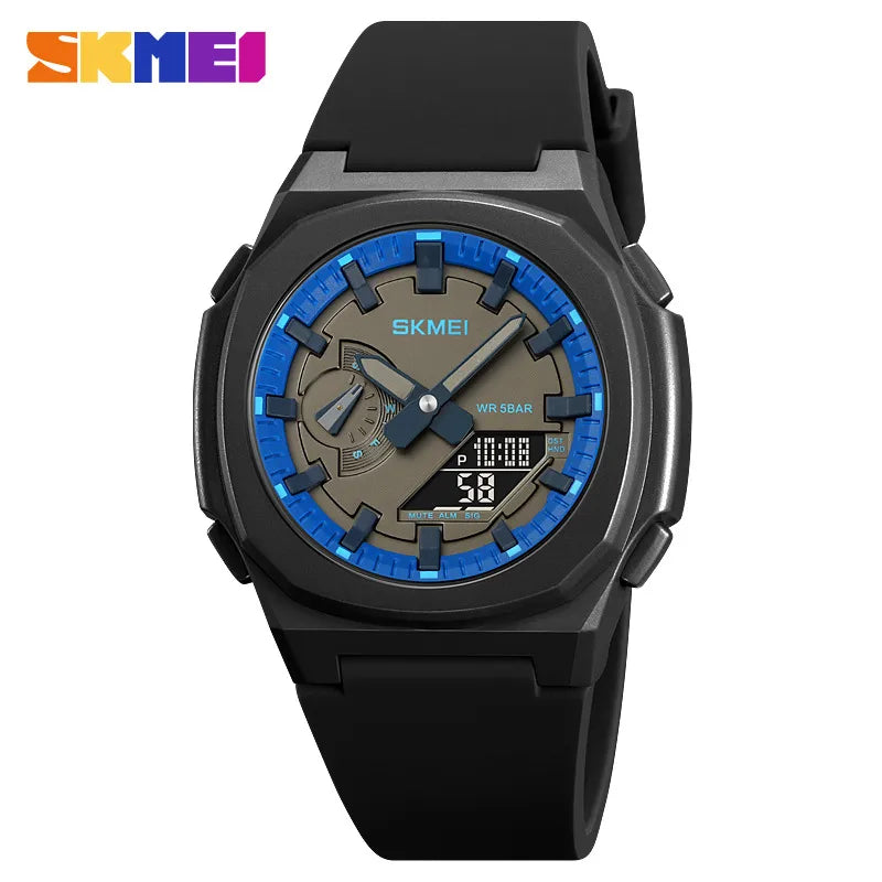 sports solid color buckle electronic men's watches