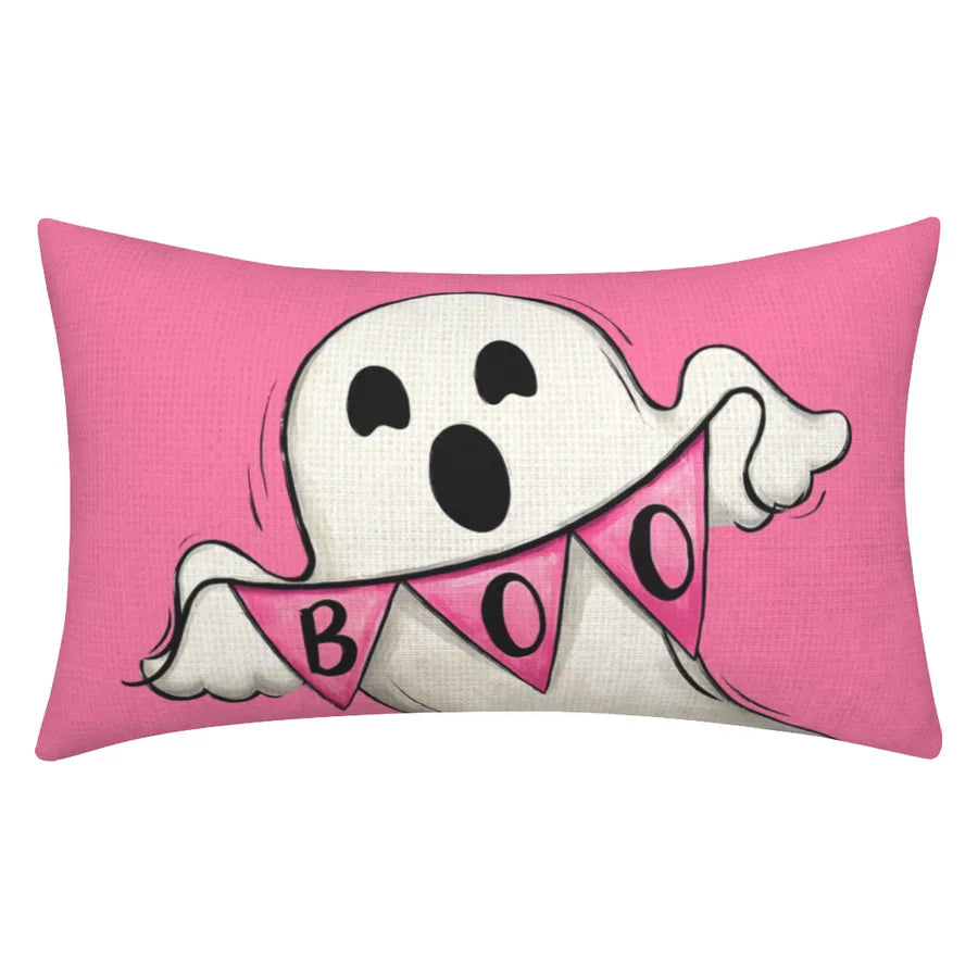 Halloween Cute Funny letter Ghost Polyester Pillow Cases Couch & Sofa Decor