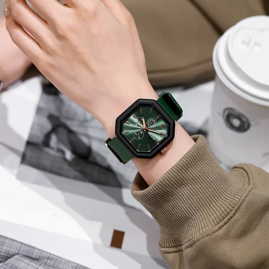 casual square buckle quartz men's watches