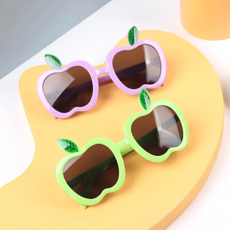 Cute Sweet Apple Resin Oval Frame Full Frame Glasses