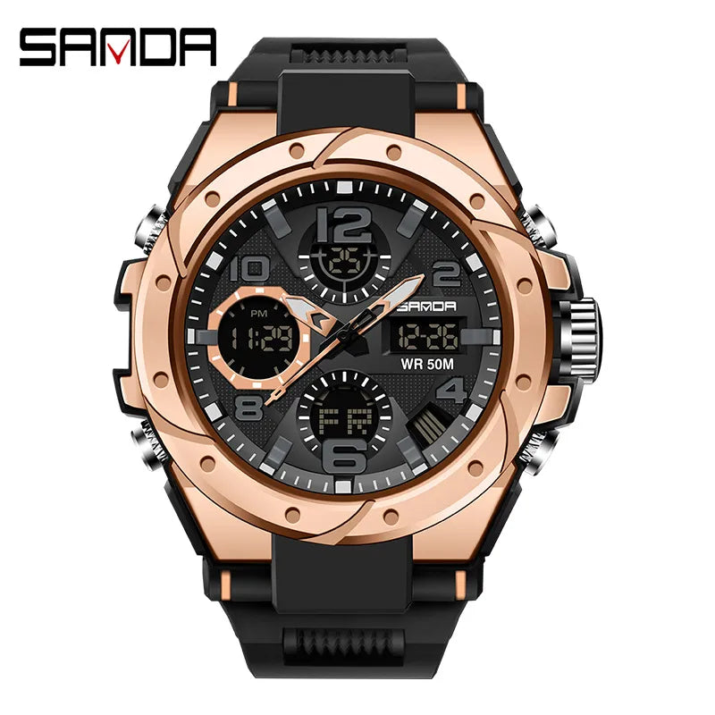 modern style solid color electronic men's watches