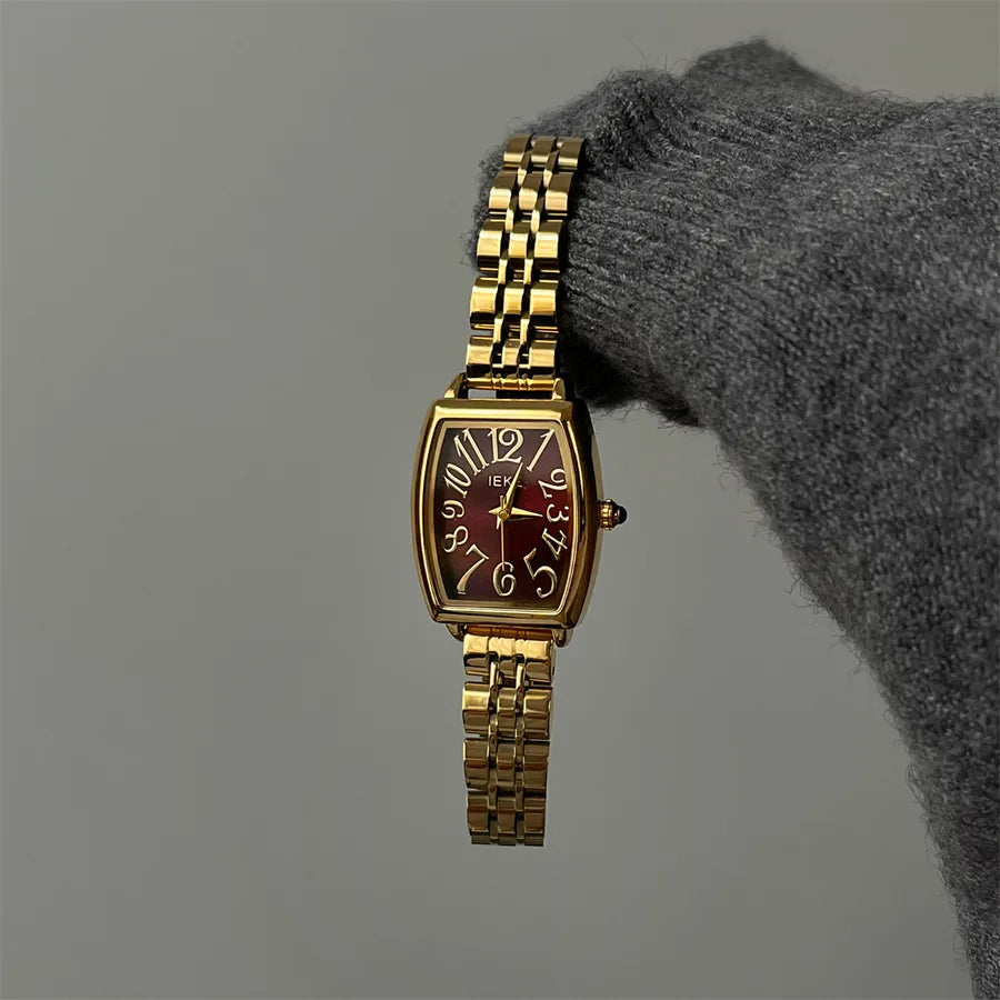 Casual Luxurious Square Double Side Snaps Quartz Watch