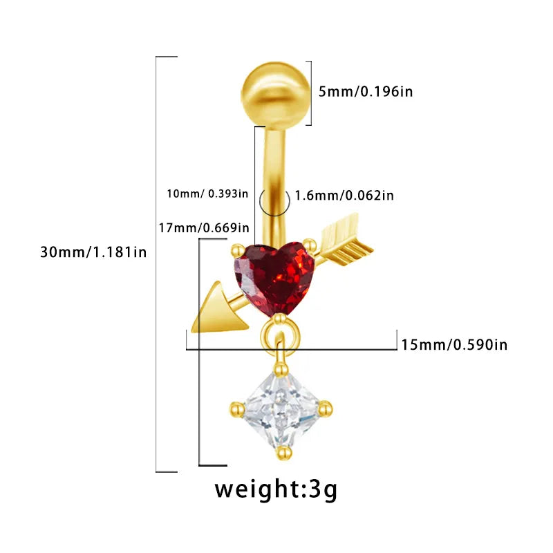 1 Piece Belly Rings Simple Style Classic Style Star 316L Stainless Steel  Alloy Plating Inlay Resin Rhinestones Glass Gold Plated Silver Plated Belly Rings