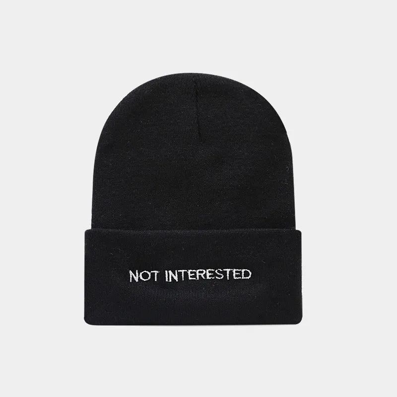 women's fashion letter rose embroidery crimping wool cap