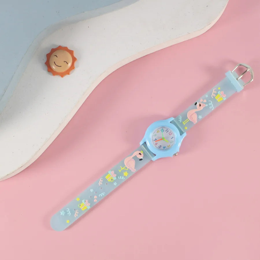 New PVC Color Case Cartoon Children's Quartz Watch Cute Creative Toy Watch Primary School Boys Girls Watch