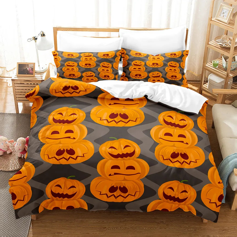 Halloween Casual Pumpkin Castle chemical fiber Beddings Bedding