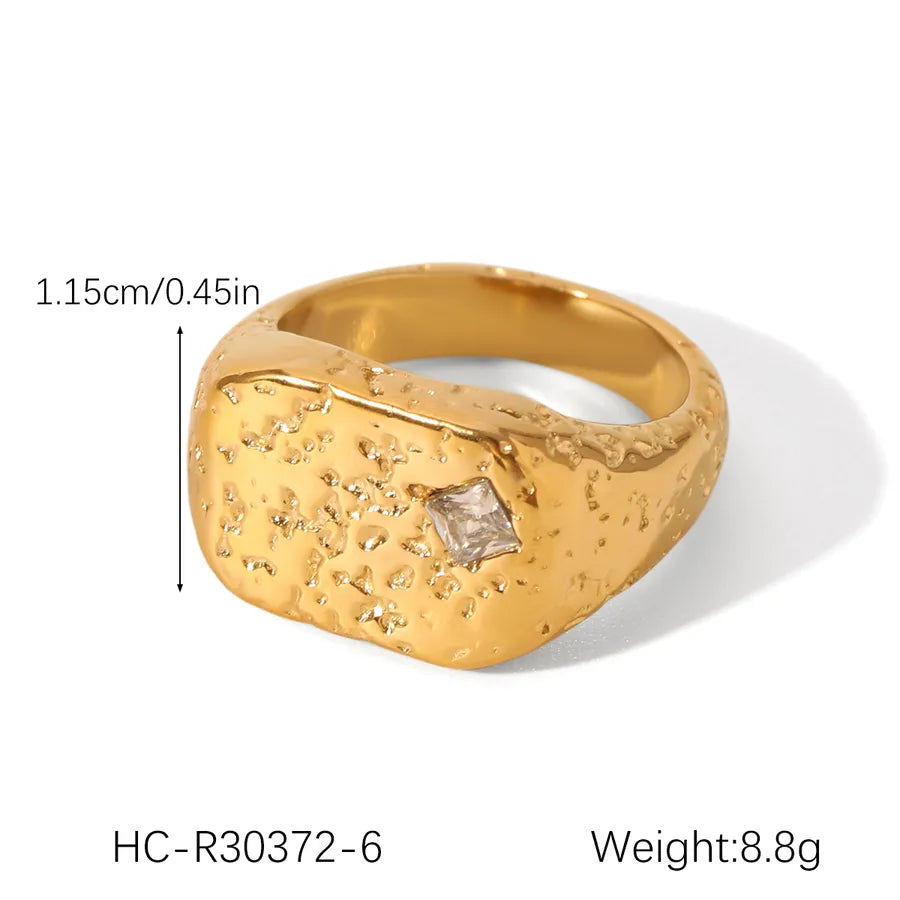 Wholesale Jewelry IG Style Casual Luxurious Cross 304 Stainless Steel Titanium Steel Zircon 18K Gold Plated Inlay Rings