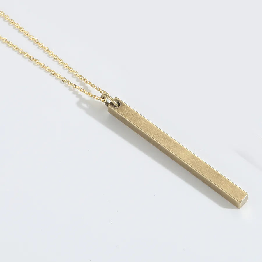 Wholesale Jewelry Casual Classic Style Solid Color Copper 14K Gold Plated O-shaped chain Pendant Necklace