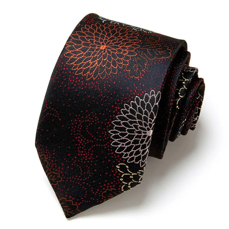 casual geometric waves polyester polyester yarn men's tie