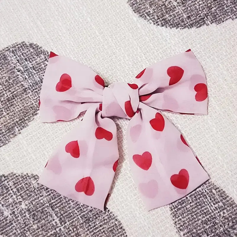 Sweet Women's Bow Knot Cloth Hair Clip