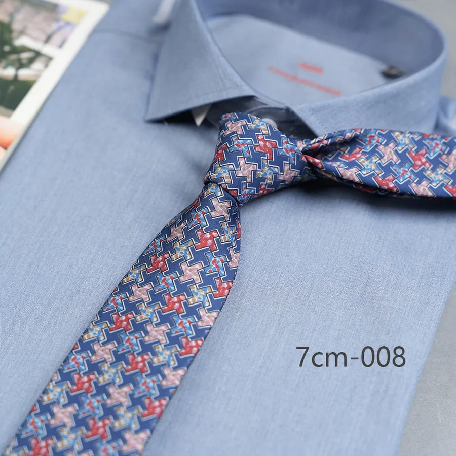 Casual Ditsy Floral Rhombus Polyester Yarn Men's Tie