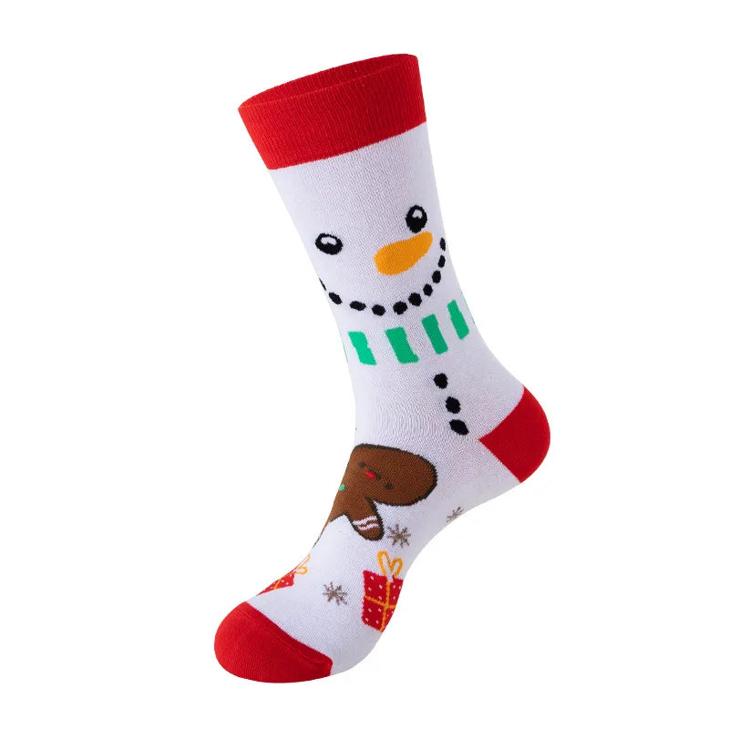 Christmas Cute Modern Style Unisex Christmas Tree Gingerbread Snowman Cotton Polyester Ankle Socks A Pair