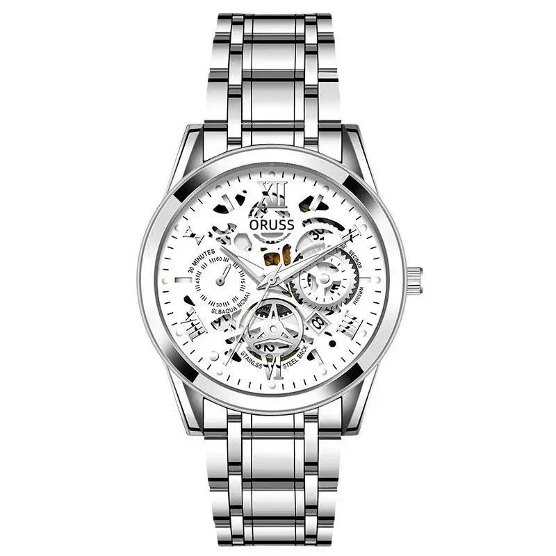 business solid color single folding buckle quartz men's watches
