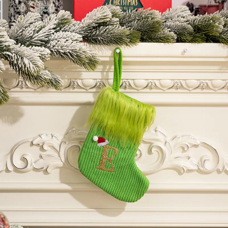 Christmas Nordic Style Cartoon Style Classic Style Christmas Hat Letter Nonwoven Polyester Party Festival Christmas socks Decorations Hanging Ornaments