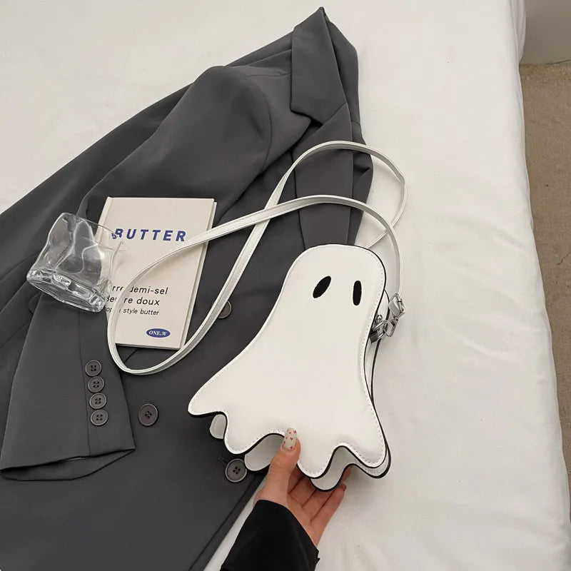 Creative Street Style Ghost Bag Women's New Design Halloween Funny Single Shoulder Slant Cross Bag Spicy Girl Fashion Square Bag