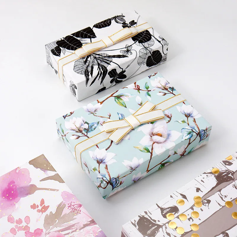 Christmas Casual Leaves Deer coated paper Party Gift Wrapping Supplies Gift Wrapping Supplies