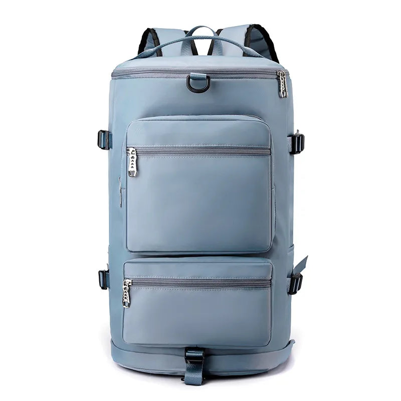 Multi-purpose casual travel bag men's and women's large capacity wet and dry separation fitness bag shoulder short distance luggage bag printed LOGO
