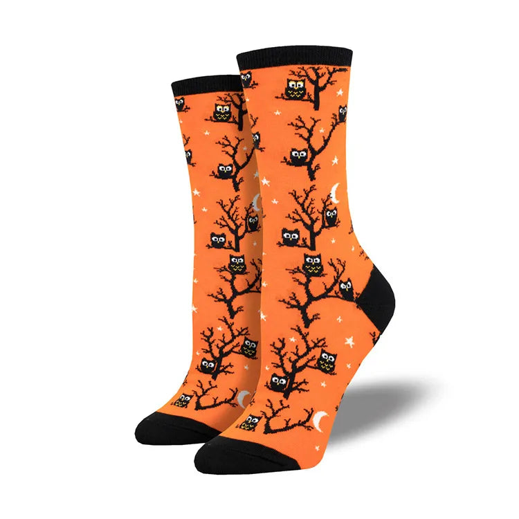 Halloween Cartoon Style Unisex Cartoon Cotton Crew Socks A Pair