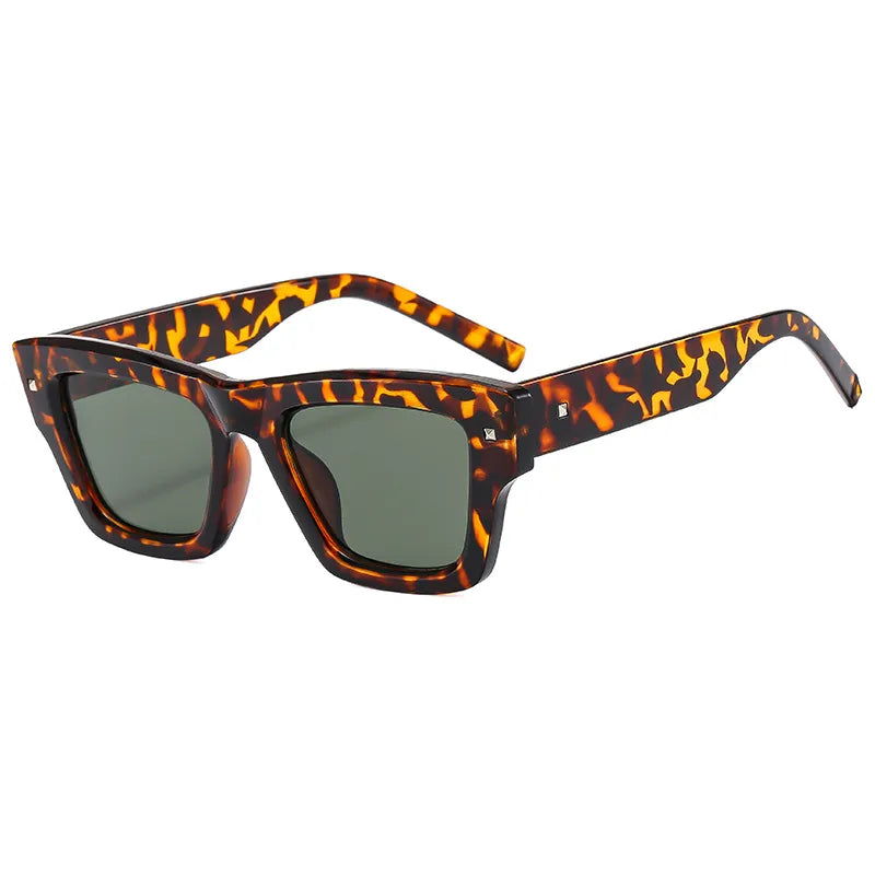 classic style solid color pc square full frame men's sunglasses