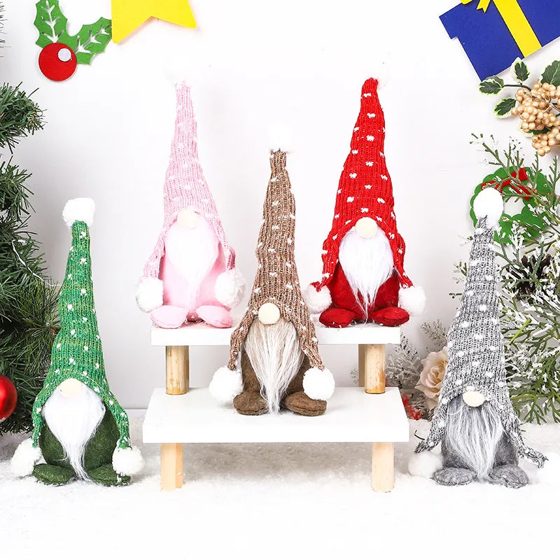 Christmas Cartoon Style Pastoral Color Block Holiday Festival Ornaments
