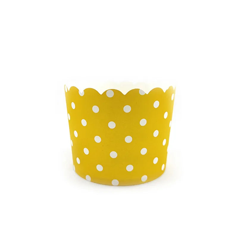 Simple Style Stripe Polka Dots PE Paper cake cups