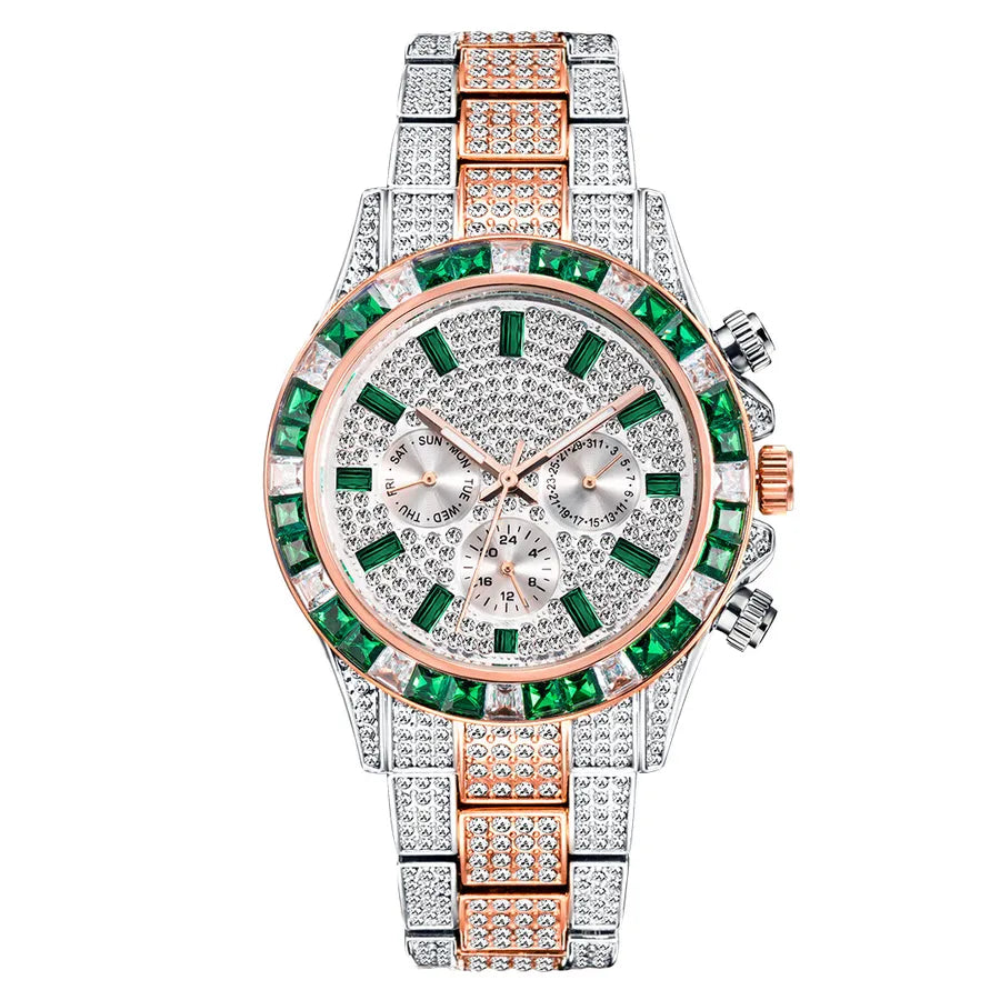 Fashion Geometric Butterfly Double Snap Quartz Men's Watches