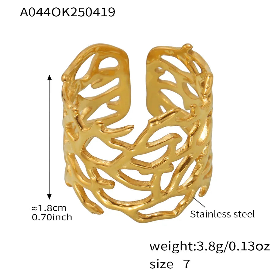 Wholesale Jewelry IG Style Casual Luxurious Geometric 304 Stainless Steel 18K Gold Plated Plating Rings