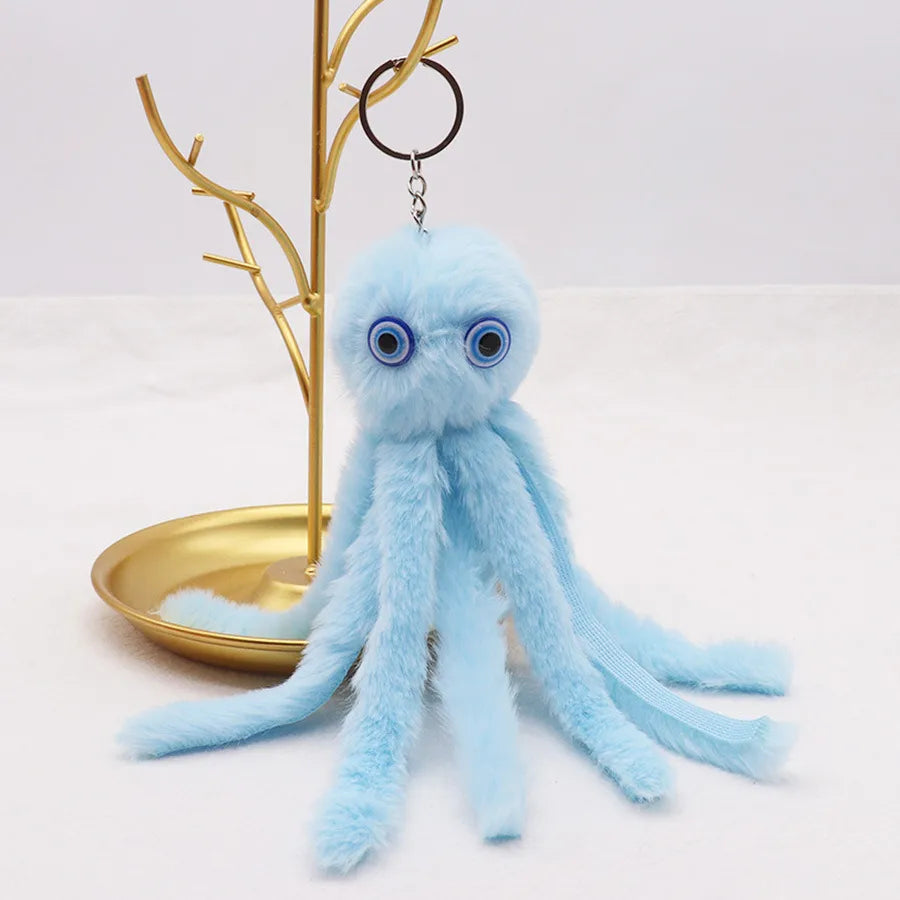 Simple Style Classic Style Solid Color Imitate rex rabbit fur Women's Keychain