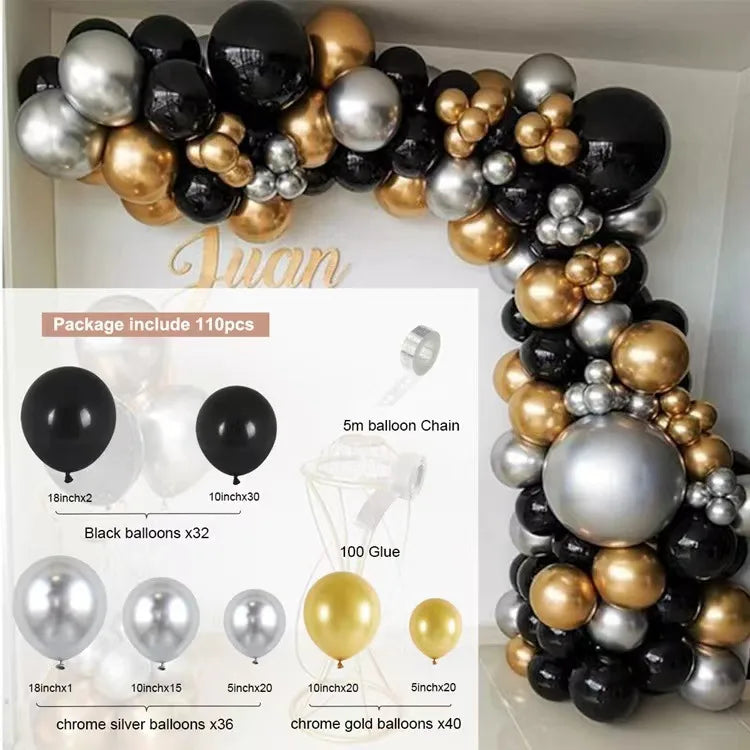 10 Series Birthday Party Decoration Balloon Suit Balloon Chain Arch Wedding Wedding Room Scene Arrangement