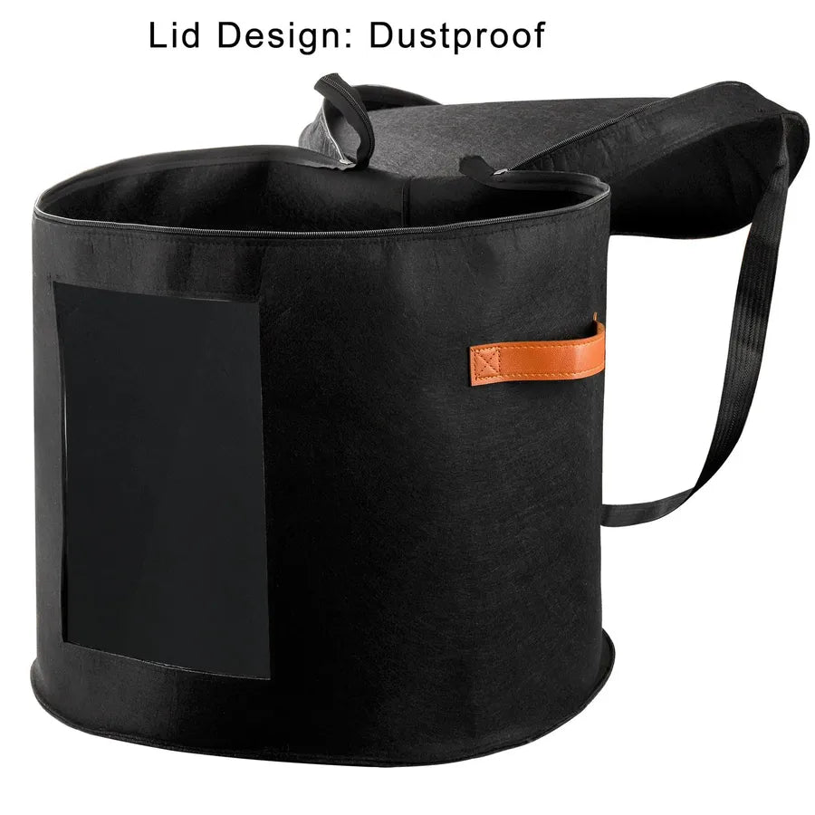 Large Hat Box women's storage foldable hat storage box with shoulder strap and 2 handles-hat box