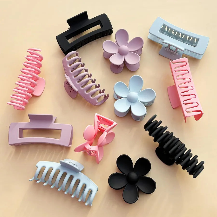 Hot Large Grip Suit Seamless Back Head Frosted Claw Clip Rectangular Shark Clip Hair Accessories Wholesale