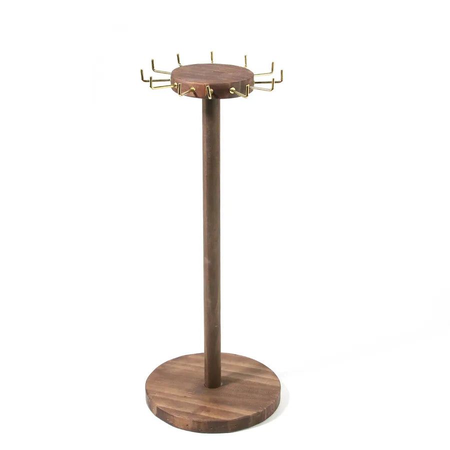 1 Piece Wood Simple Style Solid Color Jewelry Display