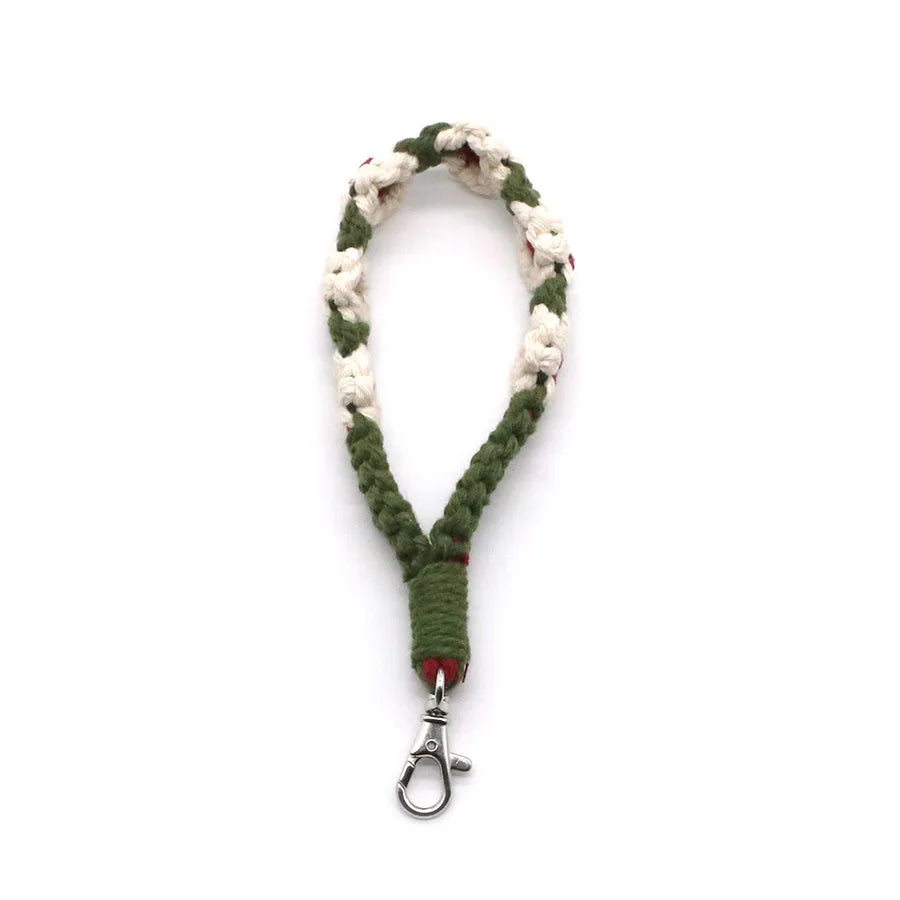 nordic style flower metal knitting bag pendant keychain 1 piece