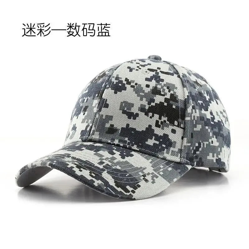 Outdoor Sports Sun Protection Hats Men's Tactical Military Camping Mountain Climbing Fishing Baseball Caps Digital Camouflage